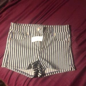 American eagle shorts denim striped